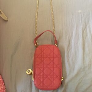 Cannage lady Dior phone holder
